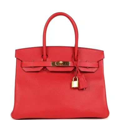 HERMÈS Pre-owned Hermes Birkin 30 Rouge Casaque Epsom Gold Hardware | Thumbnail 1