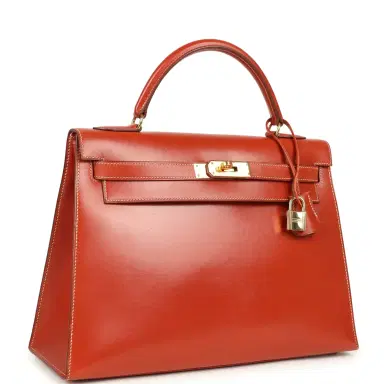 HERMÈS Vintage Hermes Kelly Sellier 32 Brique Box Gold Hardware | Thumbnail 2 HERMÈS Vintage Hermes Kelly Sellier 32 Brique Box Gold Hardware | Thumbnail 2