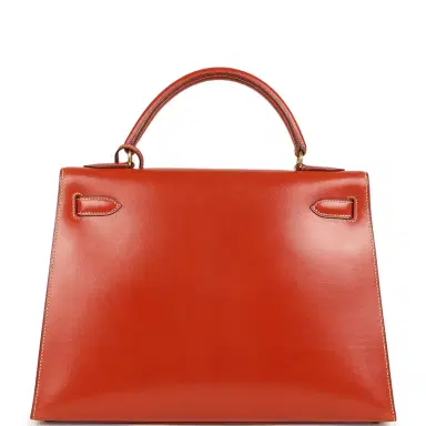 HERMÈS Vintage Hermes Kelly Sellier 32 Brique Box Gold Hardware | Thumbnail 4 HERMÈS Vintage Hermes Kelly Sellier 32 Brique Box Gold Hardware | Thumbnail 4