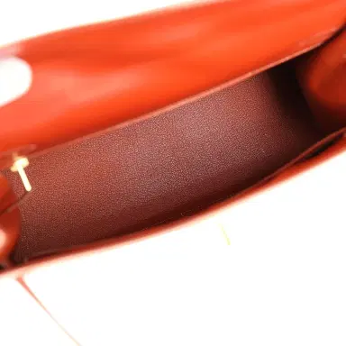 HERMÈS Vintage Hermes Kelly Sellier 32 Brique Box Gold Hardware | Thumbnail 8 HERMÈS Vintage Hermes Kelly Sellier 32 Brique Box Gold Hardware | Thumbnail 8