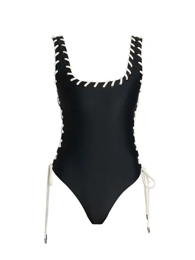 Simkhai Women's Dayton One-Piece Swimsuit - Black White - Size Small | Thumbnail 1 Simkhai Women's Dayton One-Piece Swimsuit - Black White - Size Small | Thumbnail 1
