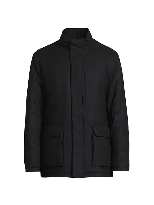 Corneliani Men's Cashmere-Nylon Car Coat - Navy
