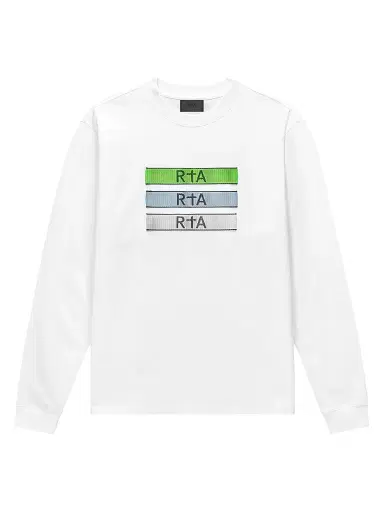 RTA Men's Lawrence Logo Cotton Shirt - White Glitch Logo - Size Medium | Thumbnail 1 RTA Men's Lawrence Logo Cotton Shirt - White Glitch Logo - Size Medium | Thumbnail 1
