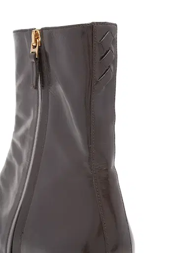 Bottega Veneta Women's Vela 60MM Leather Ankle Boots - Fondant - Size 7 | Thumbnail 6 Bottega Veneta Women's Vela 60MM Leather Ankle Boots - Fondant - Size 7 | Thumbnail 6