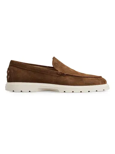 Tod's Men's Pantofola Suede Slip-On Loafers - Medium Beige - Size 12 | Thumbnail 1 Tod's Men's Pantofola Suede Slip-On Loafers - Medium Beige - Size 12 | Thumbnail 1