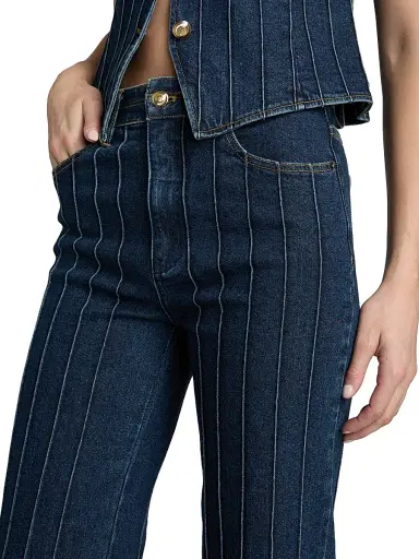 Cinq à Sept Women's Camen Pintuck High-Rise Crop Jeans | Thumbnail 6 Cinq à Sept Women's Camen Pintuck High-Rise Crop Jeans | Thumbnail 6