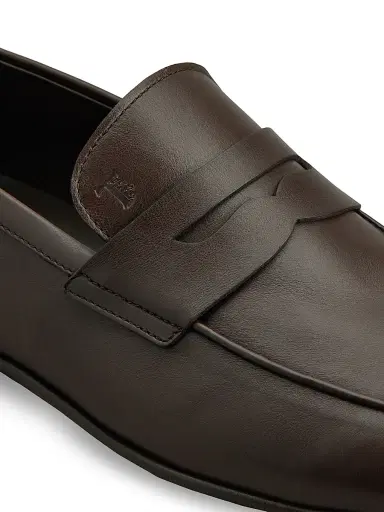 Tod's Men's Leather Penny Loafers - Dark Brown - Size 13 | Thumbnail 5