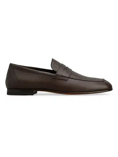 Tod's Men's Leather Penny Loafers - Dark Brown - Size 13 | Thumbnail 1