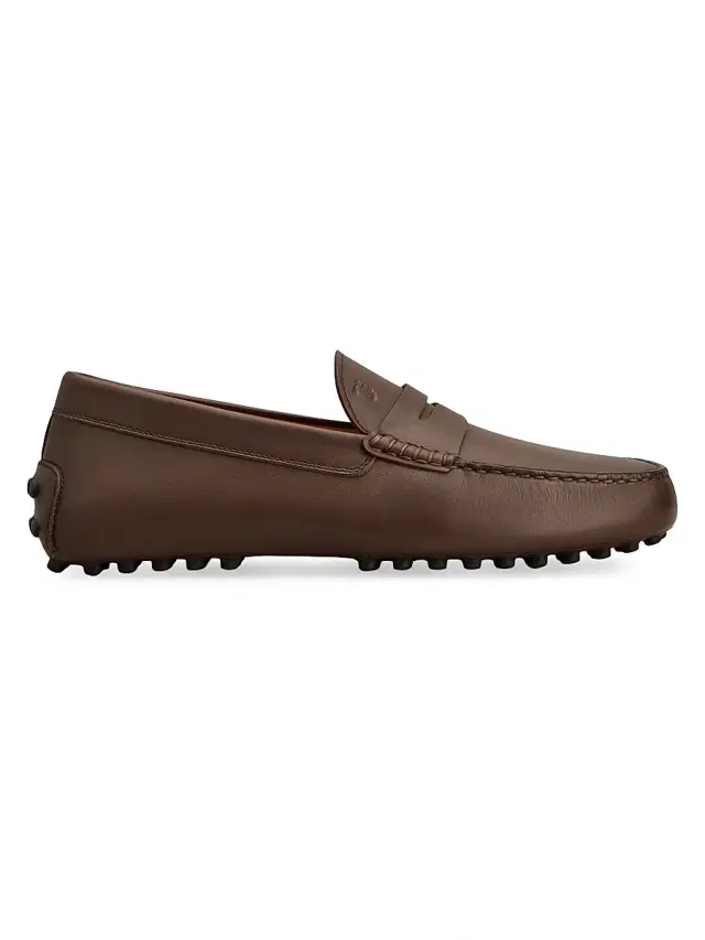 Men's Gommino Leather Driving Loafers - Dark Brown