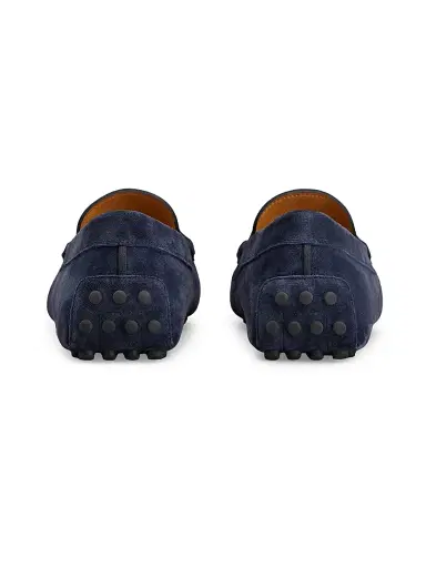 Tod's Men's Mocassino Gommino Suede Driving Loafers - Blue - Size 11 | Thumbnail 3