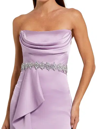 Mac Duggal Women's Prom Embellished Satin Gown - Lilac - Size 12 | Thumbnail 3 Mac Duggal Women's Prom Embellished Satin Gown - Lilac - Size 12 | Thumbnail 3