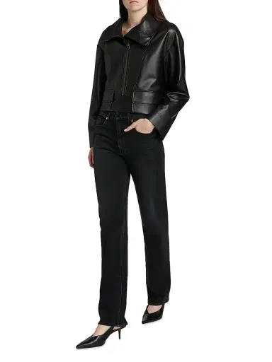 Veronica Beard Women's Harley Denim Mid-Rise Straight-Leg Jeans | Thumbnail 2