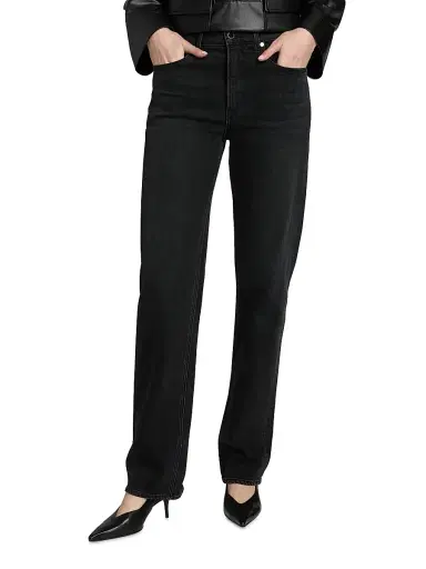 Veronica Beard Women's Harley Denim Mid-Rise Straight-Leg Jeans | Thumbnail 3