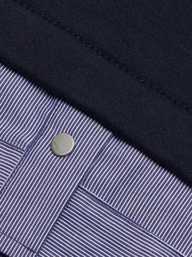 3.1 Phillip Lim Women's Layered Cotton Crop Sweatshirt - Midnight Multi | Thumbnail 7