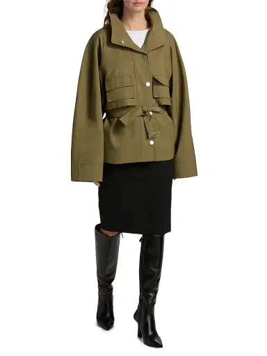 3.1 Phillip Lim Women's Twill Belted Utility Jacket | Thumbnail 2 3.1 Phillip Lim Women's Twill Belted Utility Jacket | Thumbnail 2
