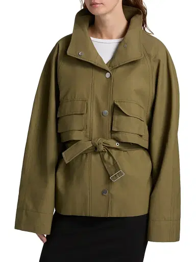 3.1 Phillip Lim Women's Twill Belted Utility Jacket | Thumbnail 3 3.1 Phillip Lim Women's Twill Belted Utility Jacket | Thumbnail 3