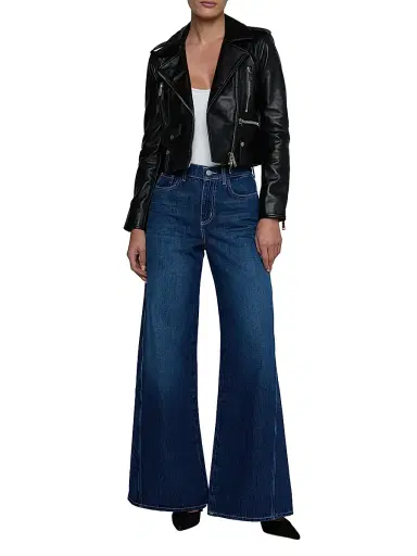 L'Agence Women's Blakely Leather Biker Jacket | Thumbnail 2 L'Agence Women's Blakely Leather Biker Jacket | Thumbnail 2