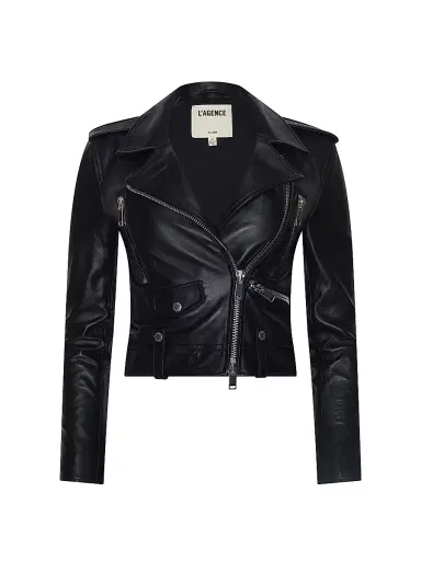 L'Agence Women's Blakely Leather Biker Jacket | Thumbnail 1 L'Agence Women's Blakely Leather Biker Jacket | Thumbnail 1