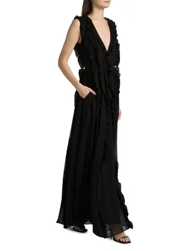Ulla Johnson Women's Aida Silk Cascading Ruffle Gown | Thumbnail 2