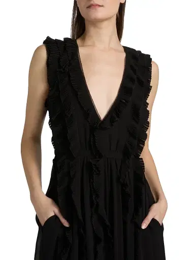 Ulla Johnson Women's Aida Silk Cascading Ruffle Gown | Thumbnail 6