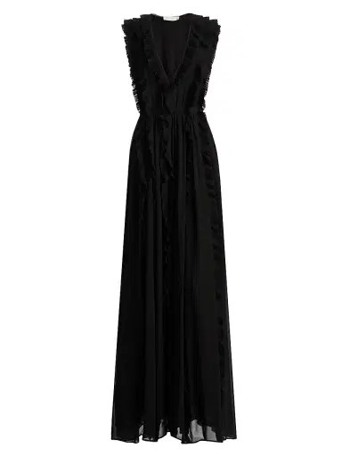 Ulla Johnson Women's Aida Silk Cascading Ruffle Gown | Thumbnail 1