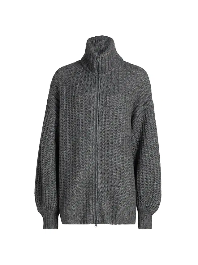 Lisa Yang Women's Marly Cardigan Jacket - Stormy Grey