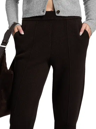 Lisa Yang Women's Capsule Aila Cashmere Trousers - Dark Oak | Thumbnail 6