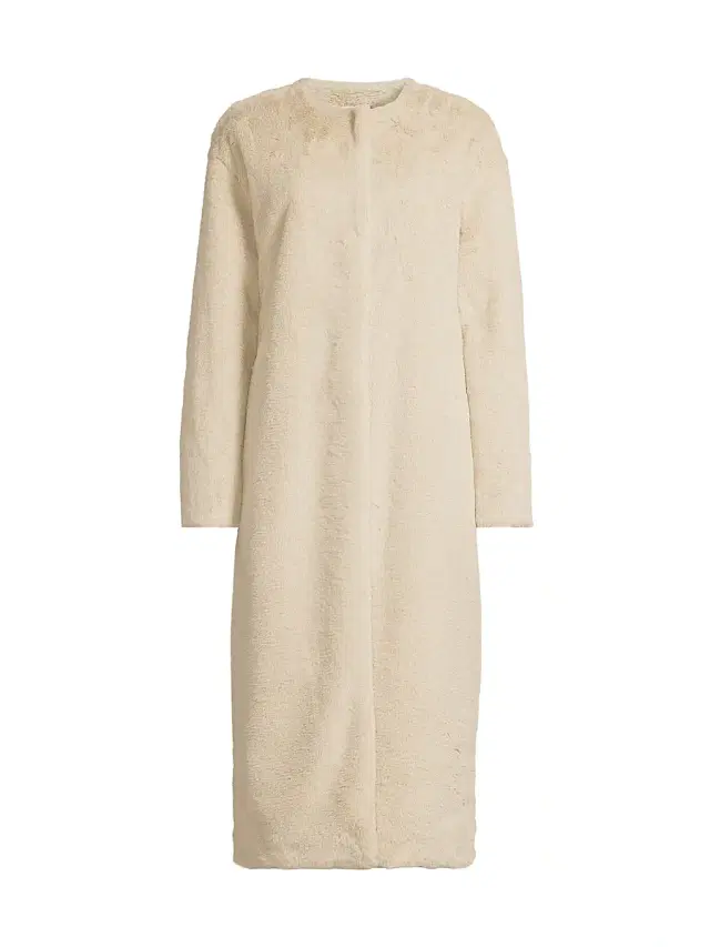Et Ochs Women's Theo Faux Fur Car Coat - Putty