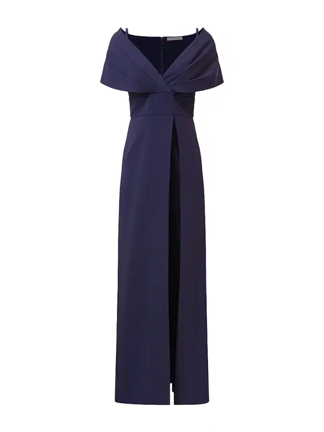Kay Unger Women's Irelyn Stretch-Crepe Walk-Thru Jumpsuit - Twilight