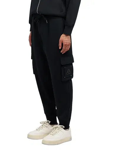 Moose Knuckles Men's Icon Sportswear Hartsfield Cotton Cargo Joggers - Black | Thumbnail 5