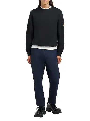 Moose Knuckles Men's Interlock Sportswear Snyder Cotton Regular-Fit Sweatshirt - Black | Thumbnail 2