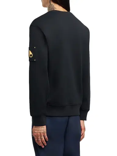 Moose Knuckles Men's Interlock Sportswear Snyder Cotton Regular-Fit Sweatshirt - Black | Thumbnail 5