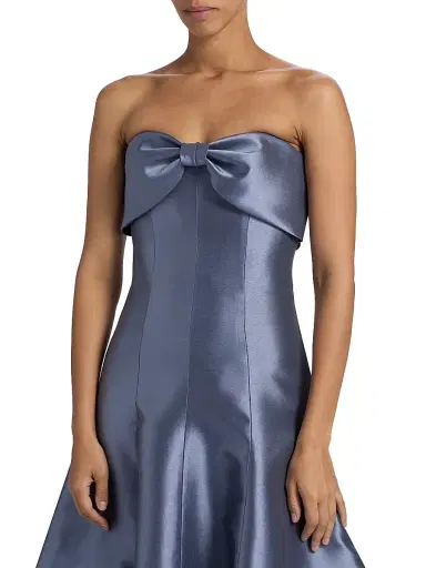 Amsale Women's Satin Strapless Gown | Thumbnail 6 Amsale Women's Satin Strapless Gown | Thumbnail 6