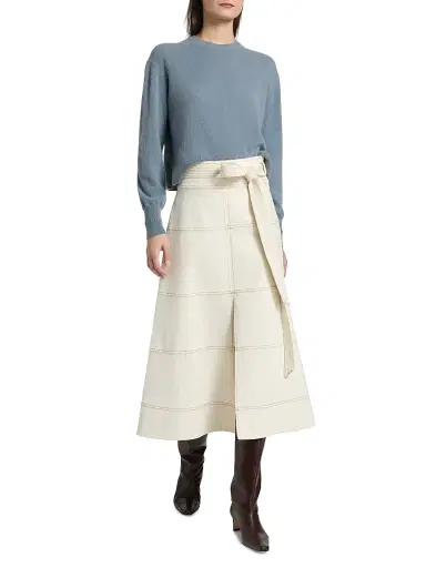 TANYA TAYLOR Women's Lexia Cashmere Sweater - Steel Blue | Thumbnail 2 TANYA TAYLOR Women's Lexia Cashmere Sweater - Steel Blue | Thumbnail 2