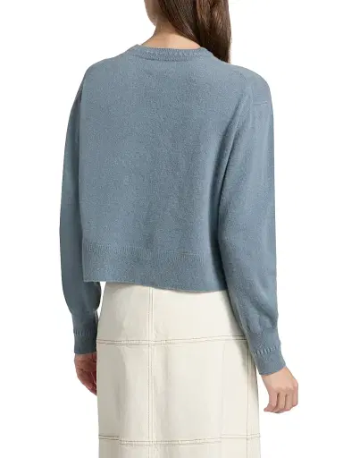 TANYA TAYLOR Women's Lexia Cashmere Sweater - Steel Blue | Thumbnail 5 TANYA TAYLOR Women's Lexia Cashmere Sweater - Steel Blue | Thumbnail 5
