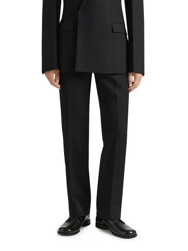 Givenchy Men's Straight Leg Tailored Trousers in Wool - Black - Size 40 | Thumbnail 2