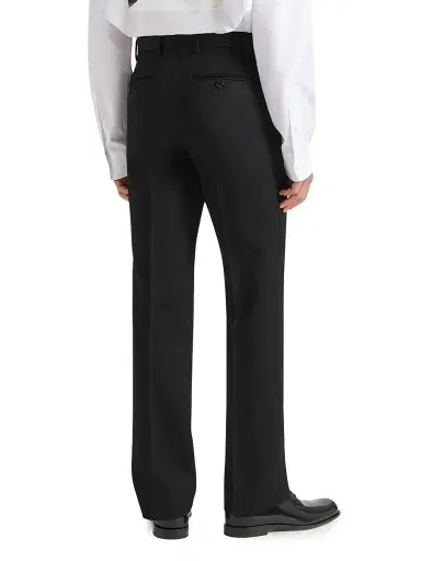 Givenchy Men's Straight Leg Tailored Trousers in Wool - Black - Size 40 | Thumbnail 3