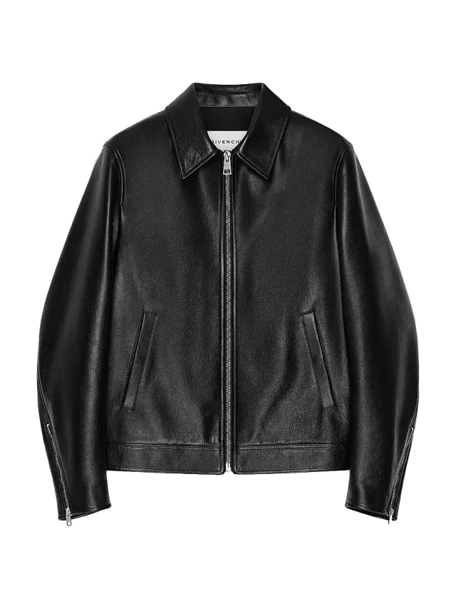 Givenchy Men's Biker Zipped Blouson in Leather - Black