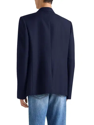 Givenchy Men's Single-Breasted Blazer in Wool and Mohair - Navy - Size 48 | Thumbnail 3
