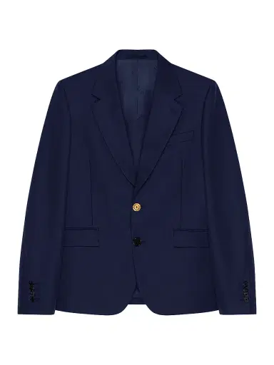 Givenchy Men's Single-Breasted Blazer in Wool and Mohair - Navy - Size 48 | Thumbnail 1