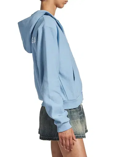 Balenciaga Women's Back Zip-Up Hoodie Regular Fit - Light Blue - Size XL | Thumbnail 4