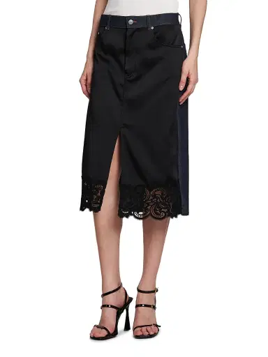 Stella McCartney Women's Slip Denim Midi-Skirt | Thumbnail 4 Stella McCartney Women's Slip Denim Midi-Skirt | Thumbnail 4