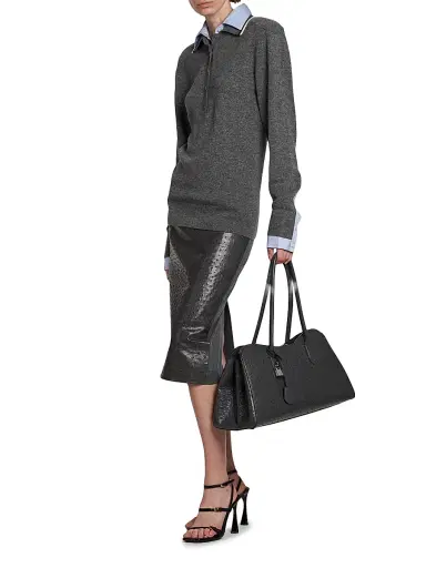 Stella McCartney Women's Ryder Embossed Shoulder Bag - Slate | Thumbnail 2 Stella McCartney Women's Ryder Embossed Shoulder Bag - Slate | Thumbnail 2