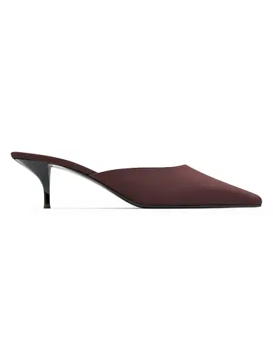 NEOUS Women's Alnair 55MM Satin Curved-Heel Mules - Dark Chocolate - Size 11 | Thumbnail 1