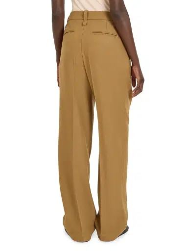 Issey Miyake Women's Pleated Wool Tweed Pants - Beige - Size Medium | Thumbnail 5