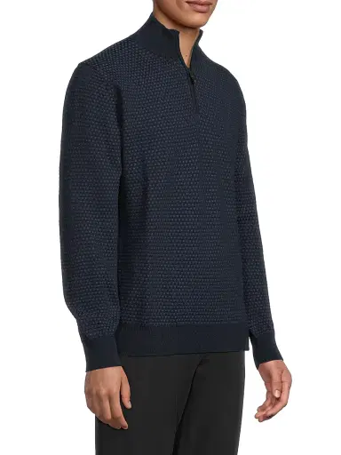 Canali Men's Geometric Merino Wool Modern-Fit Sweater | Thumbnail 4