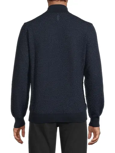 Canali Men's Geometric Merino Wool Modern-Fit Sweater | Thumbnail 5