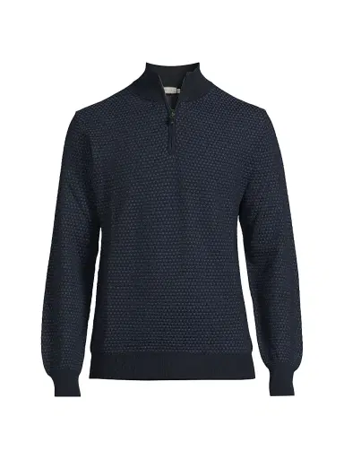 Canali Men's Geometric Merino Wool Modern-Fit Sweater | Thumbnail 1