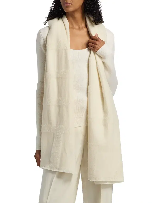 Toteme Women's Wool Scarf - White