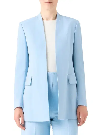 Akris Women's Alvar Double-Face Wool Blazer - Powder Blue | Thumbnail 3 Akris Women's Alvar Double-Face Wool Blazer - Powder Blue | Thumbnail 3